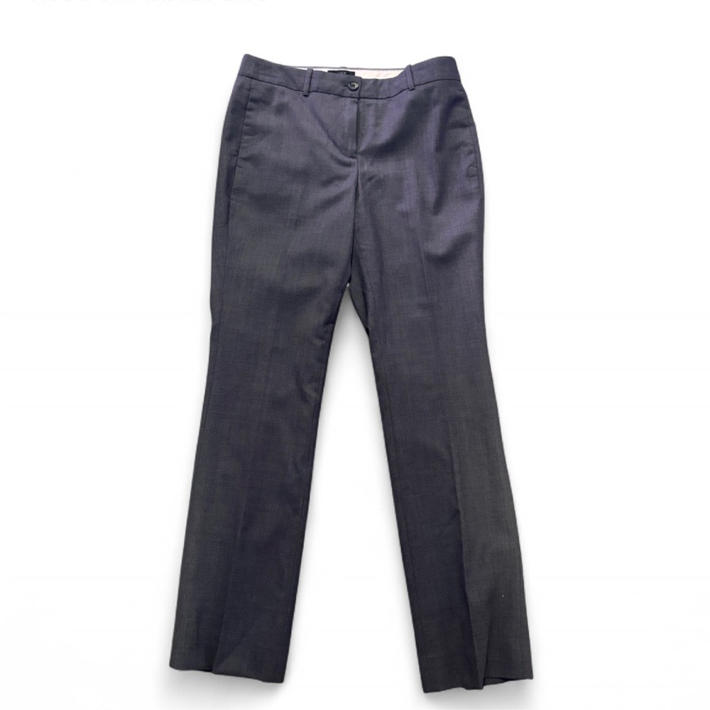 NWT J crew super 120s grey wool straight leg suit pants - 6 petite
